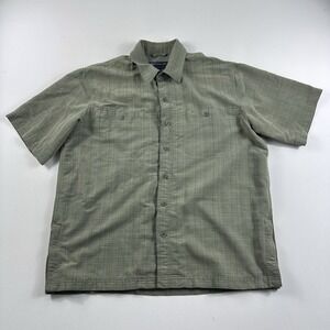 511 Tactical Shirt Men's‎ L Green Snap Button Up Short Sleeve Concealed Pocket
